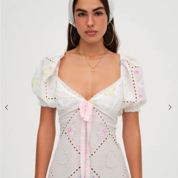 For Love and Lemons Andrea Embroidererd Maxi Dress - Picture 3 of 10